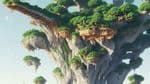 Minecraft Player Crafts Majestic Flying Island