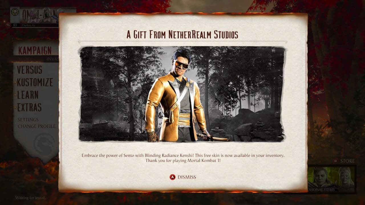 Mortal Kombat 1 Offers Free Kenshi Skin Amid Fan Controversy