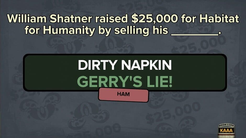 Fibbage screenshot 1