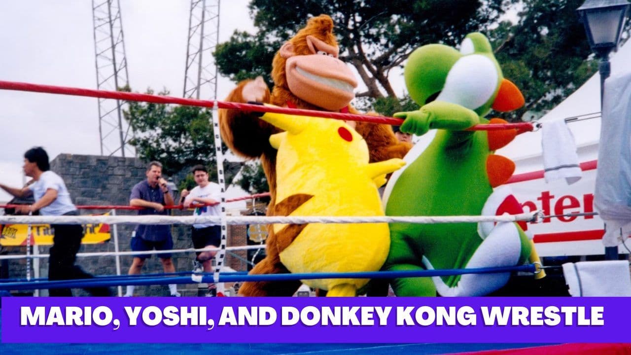 Mario, Yoshi, And Donkey Kong Wrestle IRL In Never-Before-Seen Photos