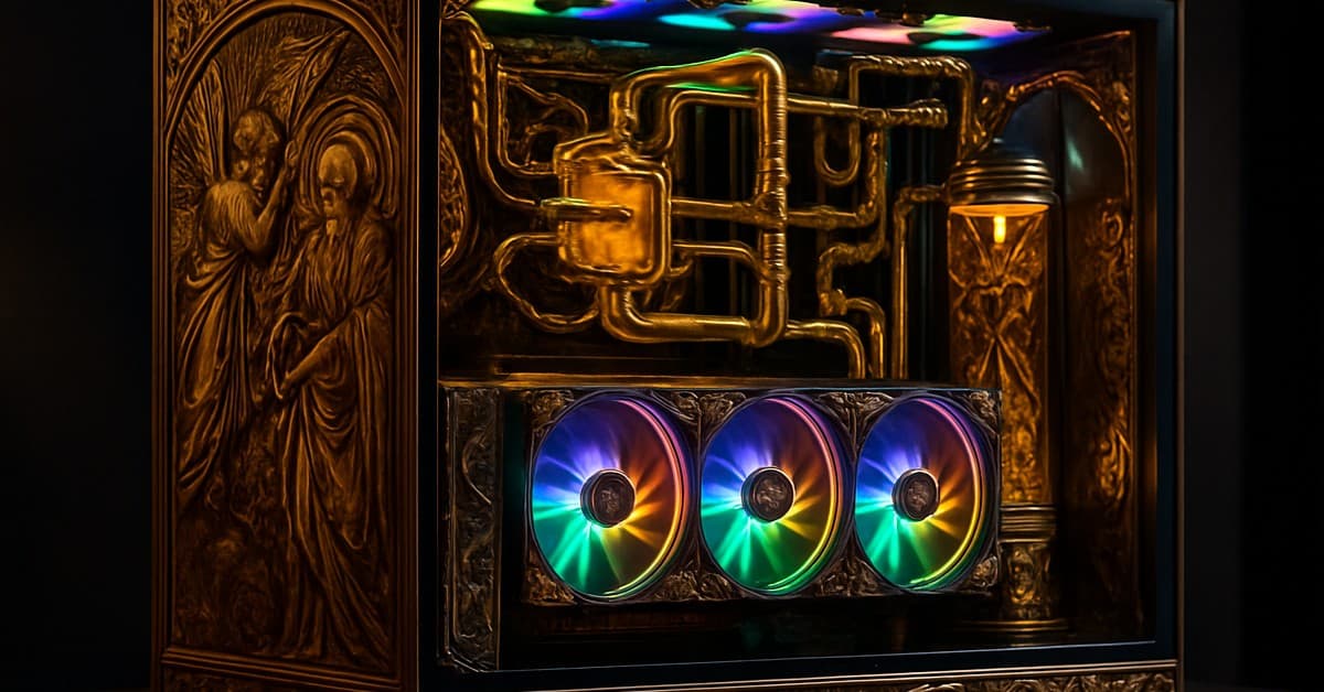 Redditor Builds 'Biblically Accurate' Gaming PC with Unique Cooling
