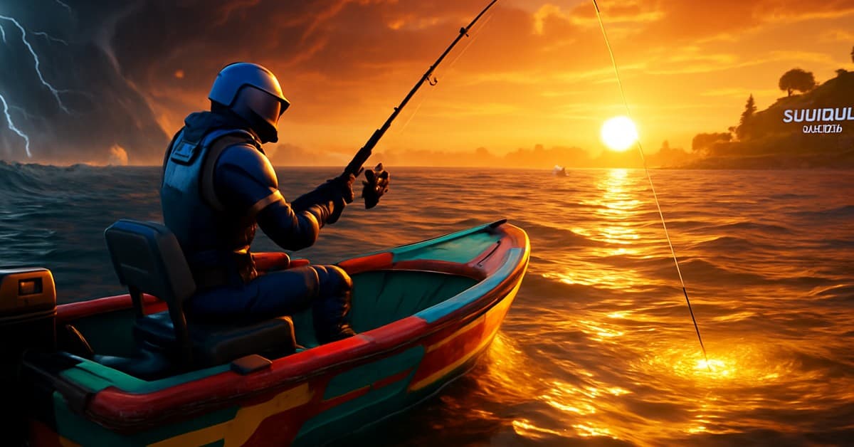 Catching Items from Golden Fishing Spots in Fortnite Chapter 7, Season 2