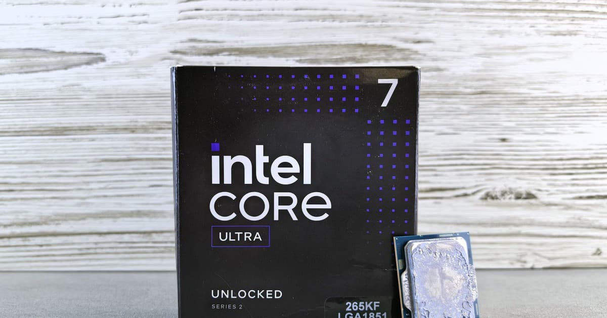 Intel Core Ultra CPU with packaging box, highlighting its high-performance capabilities.
