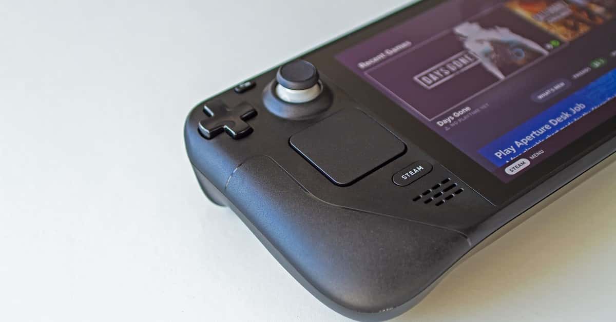 Detailed view of a handheld gaming console showcasing game selection on its screen.