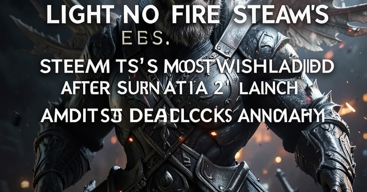 Light No Fire Tops Steam's Most Wishlisted After Subnautica 2's Launch, Amidst Deadlock's Anomaly