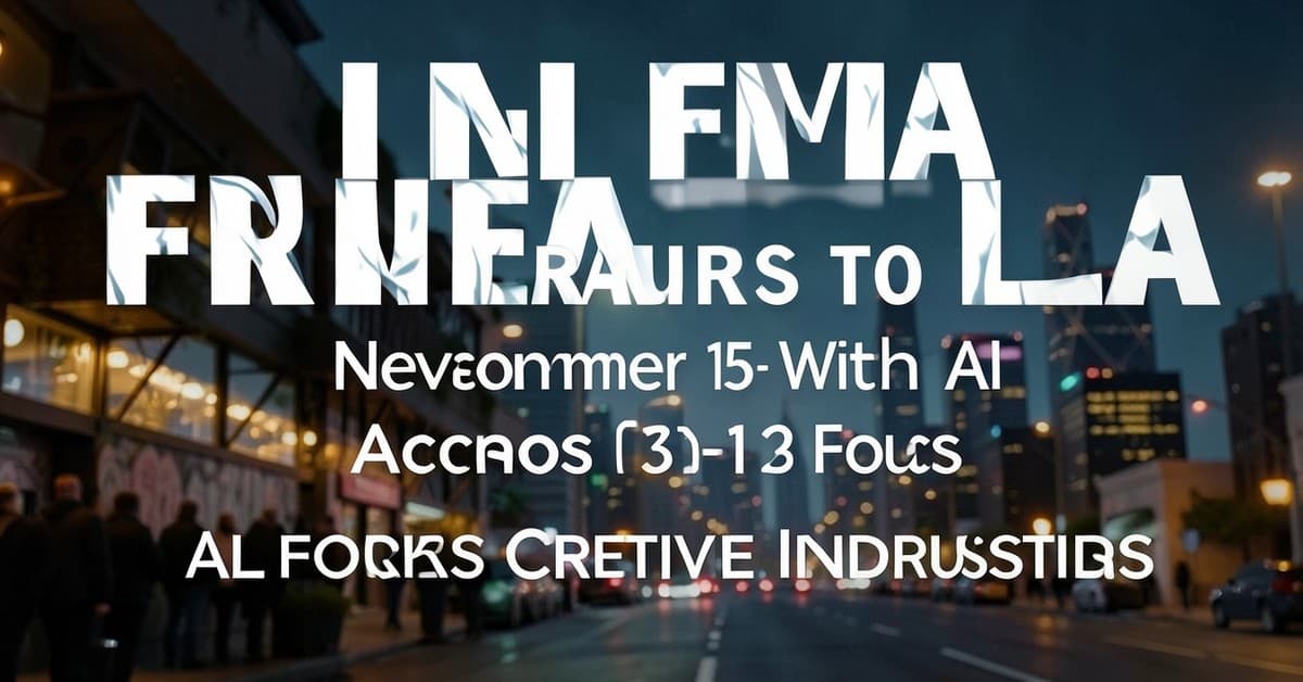 Infinity Festival Returns to LA November 12-15 With AI Focus Across Creative Industries