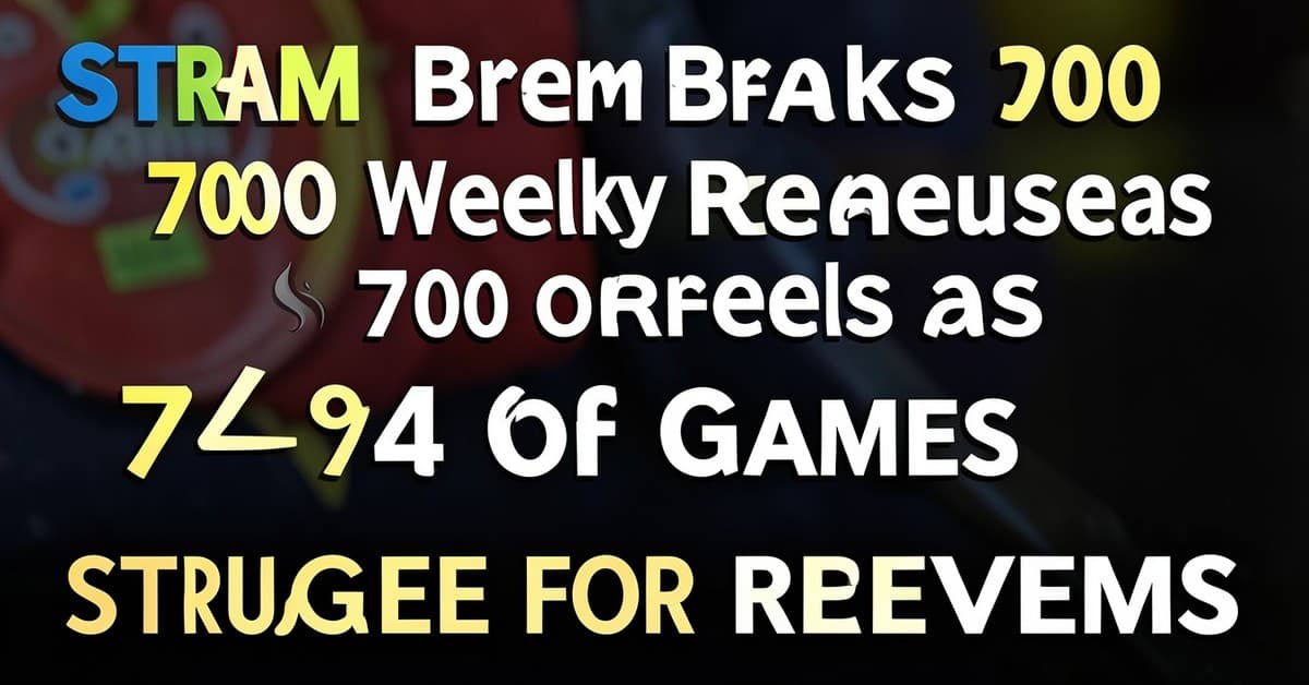 Steam Breaks 700 Weekly Releases as 74% of Games Struggle for Reviews