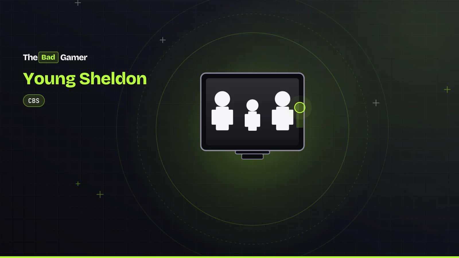 A TV screen showing a family sitcom scene representing the Young Sheldon finale controversy