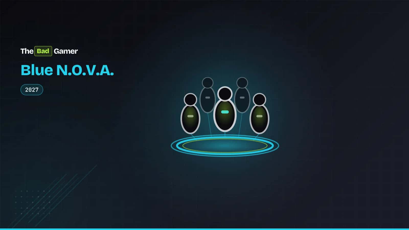 Blue N.O.V.A.'s Ring system showing a cooperative halo linking players with unlimited ammo bonuses