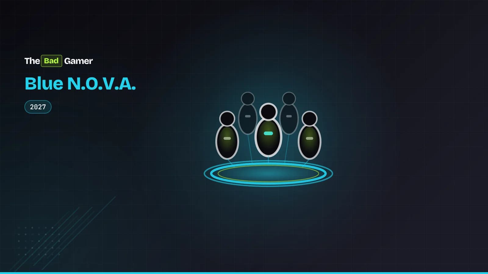 Blue N.O.V.A.'s Ring system showing a cooperative halo linking players with unlimited ammo bonuses
