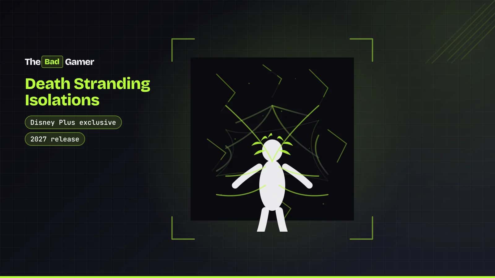 A lone figure surrounded by spectral entities representing BTs from Death Stranding Isolations anime