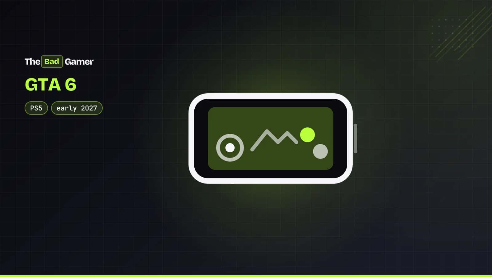 Illustration of a phone running a game, for GTA 6