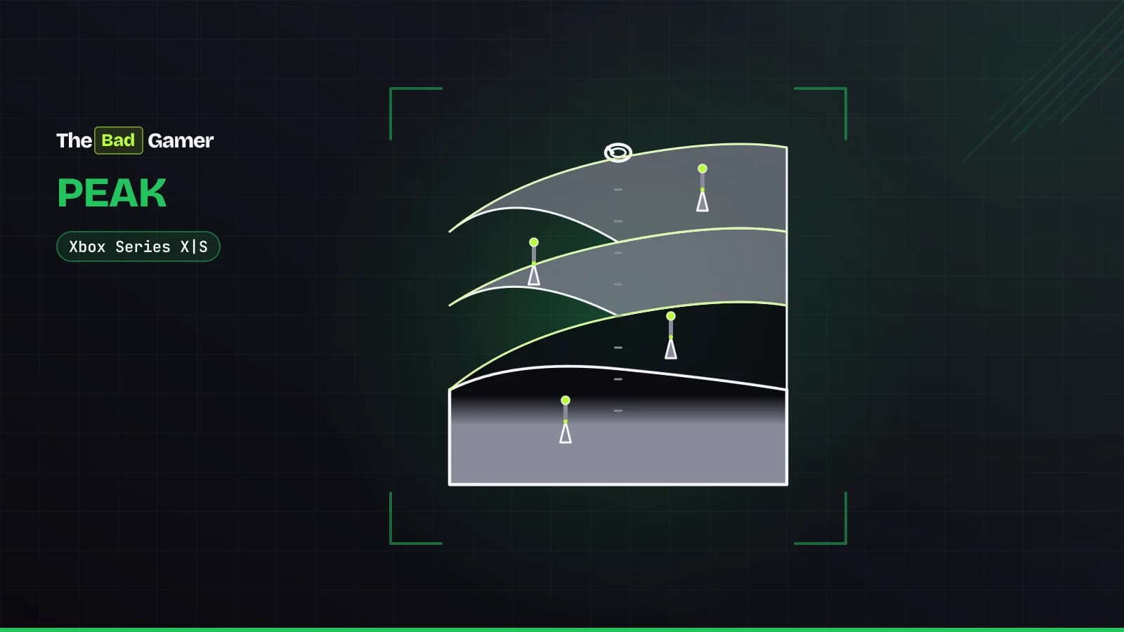 Climbing rope and spikes on a mountain with four biome layers, illustrating PEAK's Xbox launch with crossplay