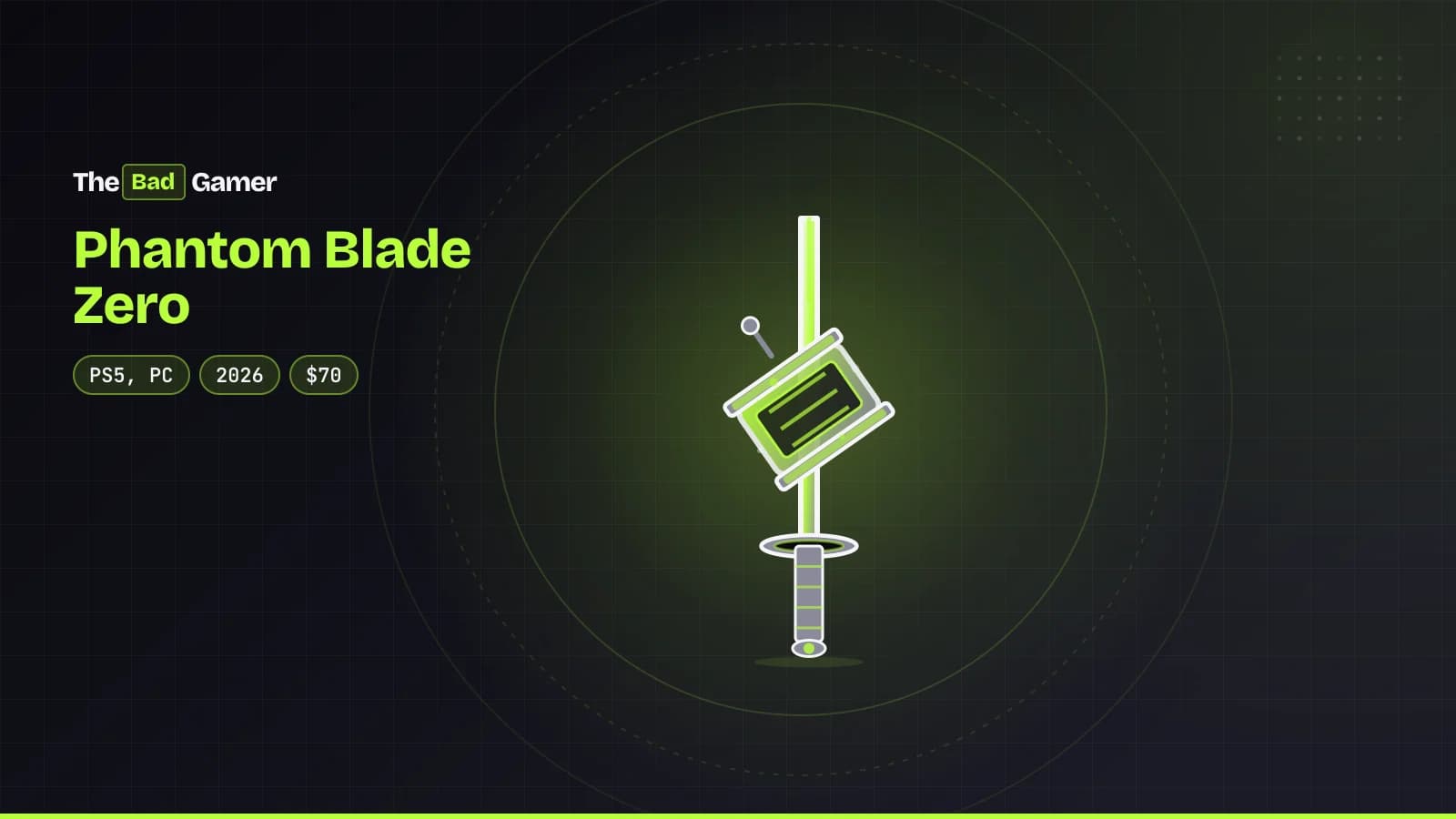 A sword and lantern representing Phantom Blade Zero's kungfupunk combat and 88 Metacritic score