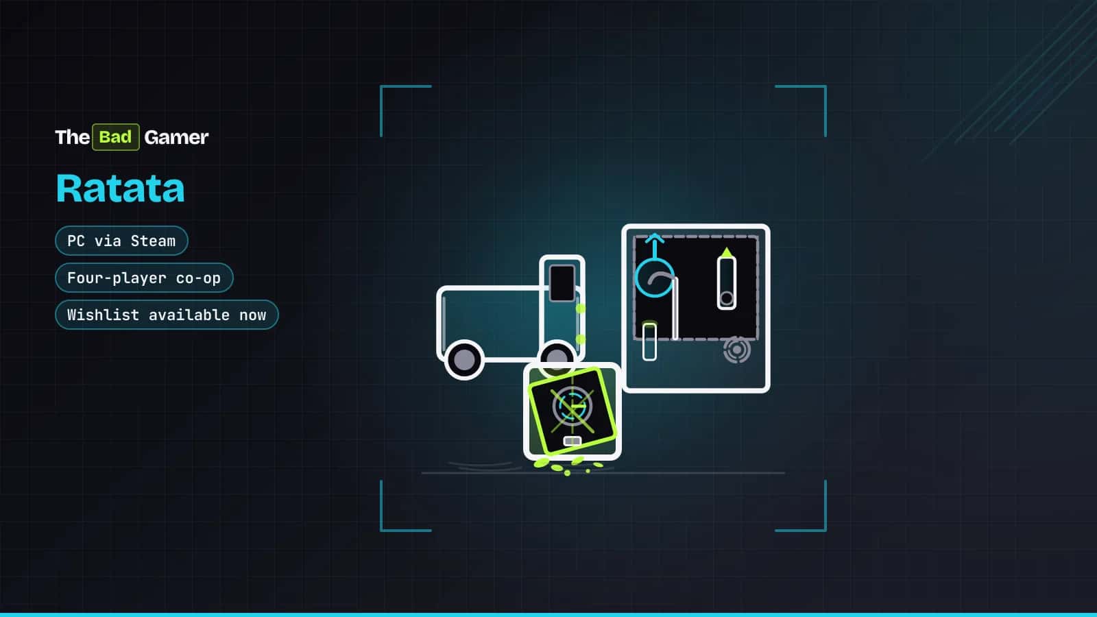 A getaway truck beside a garage with heist gear and a cracked safe, representing Ratata's co-op physics heist gameplay