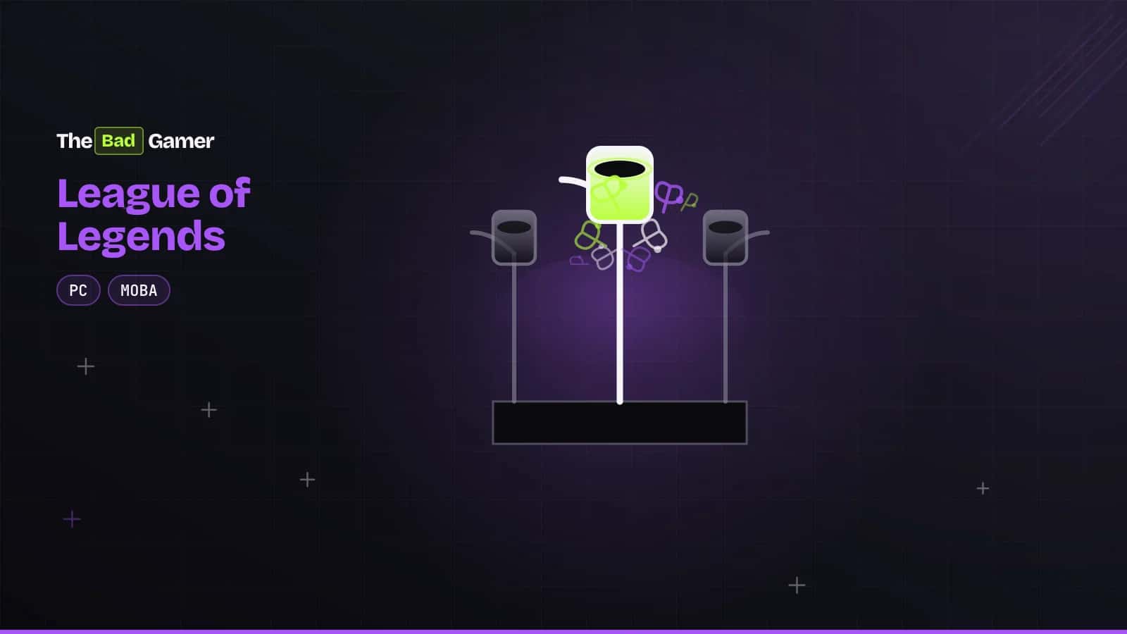 Three microphones on a stage representing K/DA, True Damage, and Heartsteel, with the center K/DA microphone prominently lit…