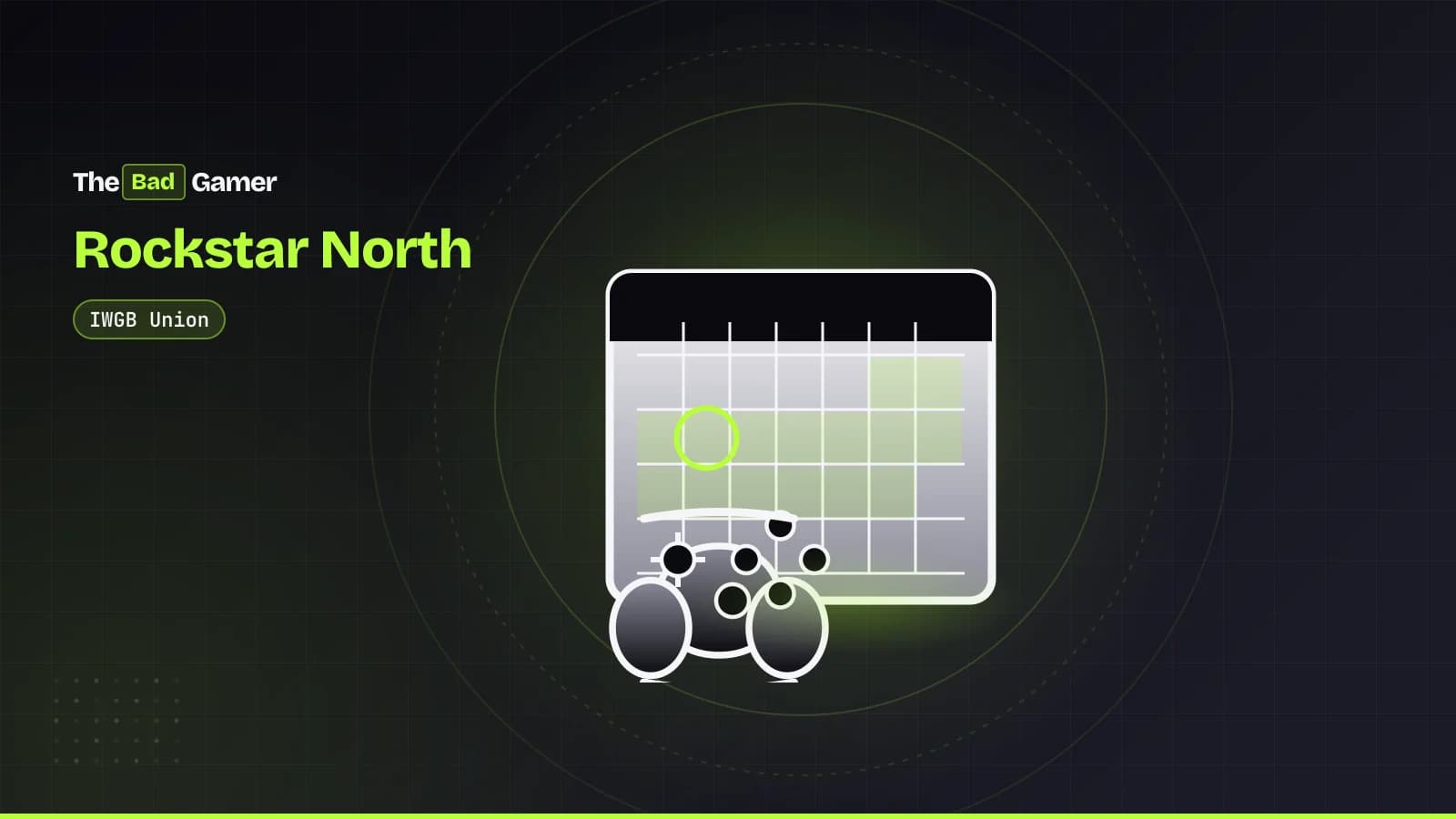 Controller on calendar showing union vote dates and GTA 6 launch date