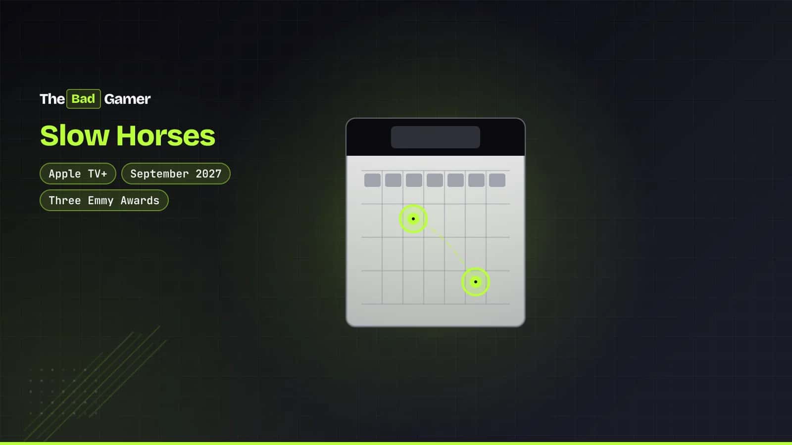 Calendar showing season 7 and 8 renewal dates for Slow Horses on Apple TV+
