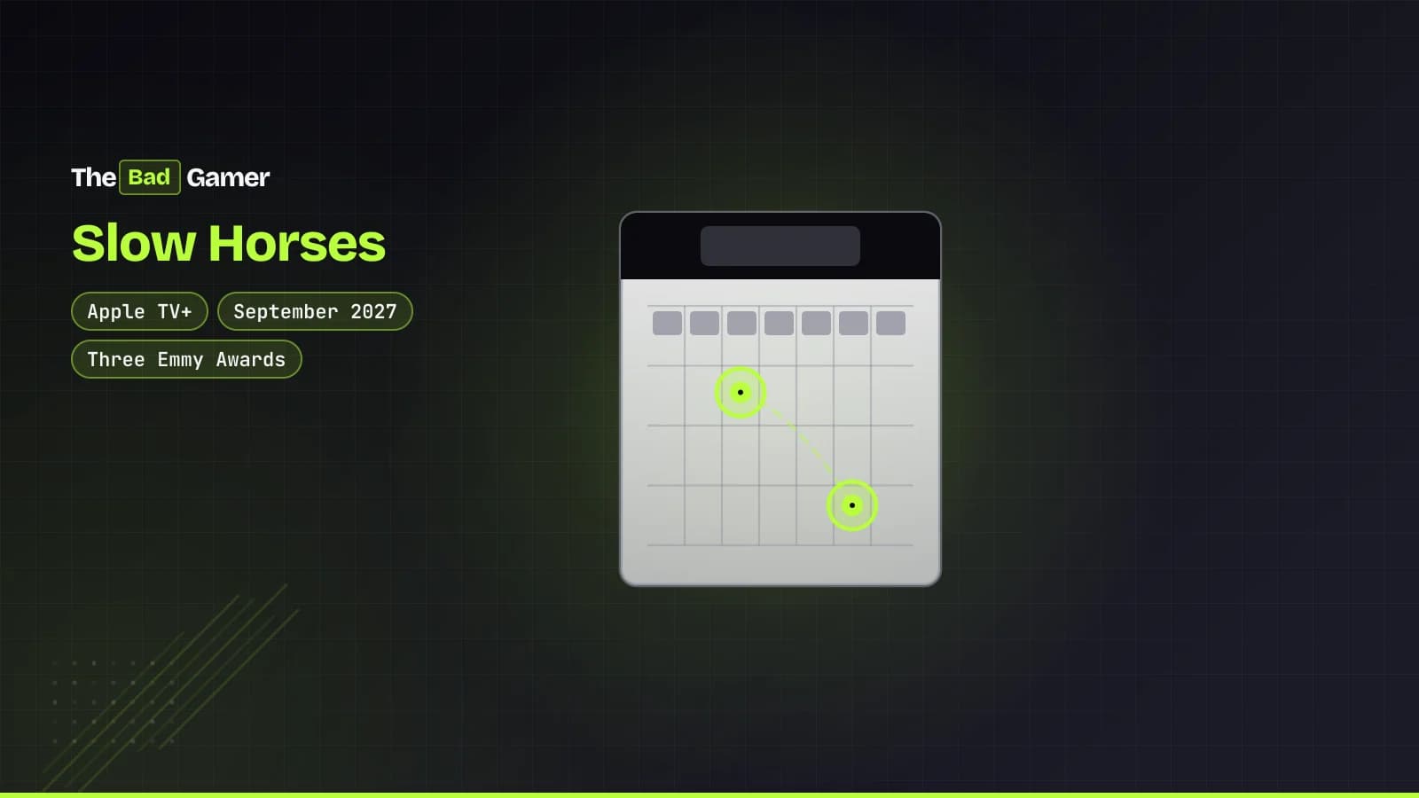 Calendar showing season 7 and 8 renewal dates for Slow Horses on Apple TV+