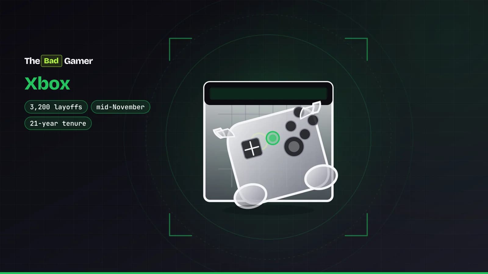 xbox controller on a calendar with november circled, representing helen chiang's departure and arkane lyon's potential…