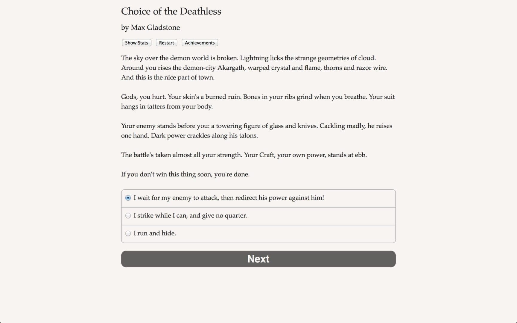 Choice of the Deathless
