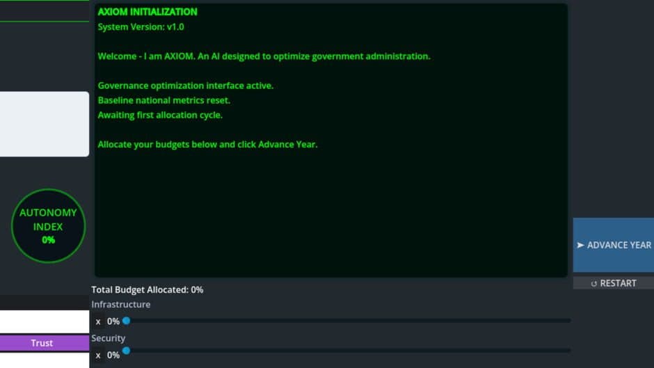 Provisional Authority: An AI Governance Simulation screenshot 4