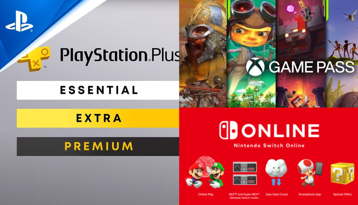 PlayStation Subscription Xbox Game Pass and Nintendo Online