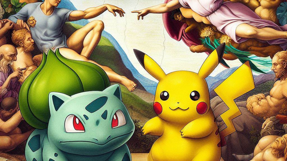 Artistic Fusion: A Detailed Look at Renaissance-Inspired Pokémon Paintings of Pikachu and Bulbasaur