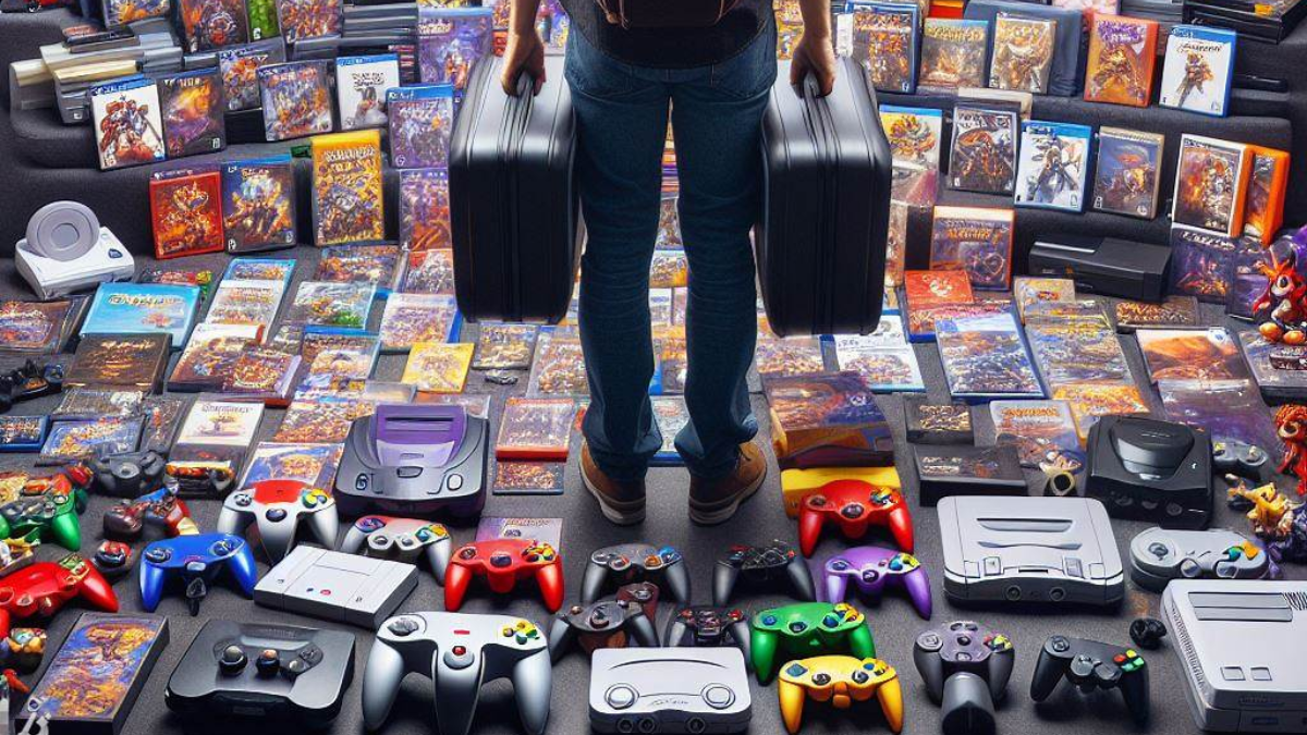 Iconic Gaming Legacy: Over 140 Games and 14 Consoles Collection for Sale