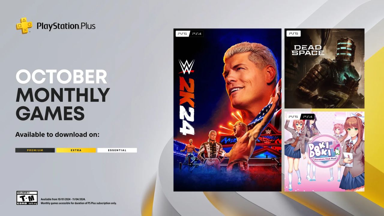 PS Plus Free Games for October 2024: WWE 2K24, Dead Space, and More